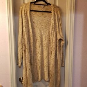 Avenue gold duster sweater